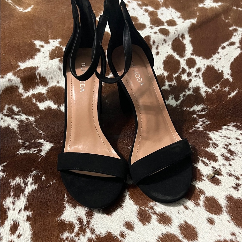 TOP Moda Black Women's Heels